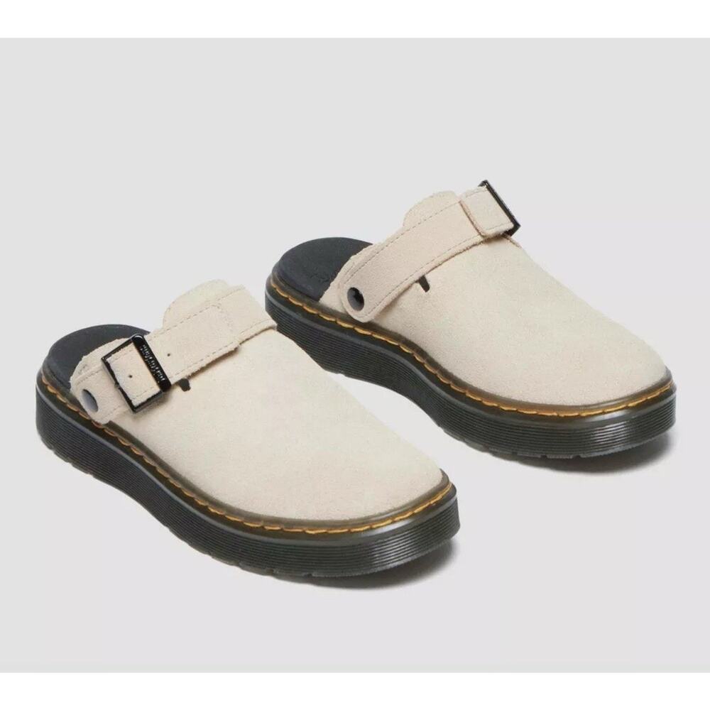 DR MARTENS CARLSON SUEDE CASUAL SLINGBACK MULES Women's 7 / Men's 6 Cream